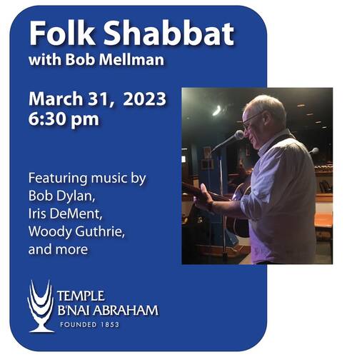 Banner Image for Folk Shabbat with Bob Mellman